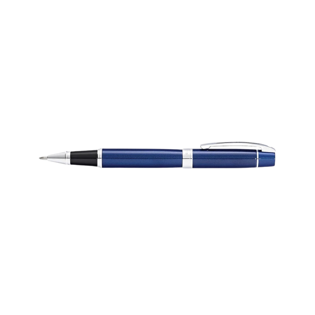 Sheaffer 300 E9341 Glossy Blue with Chrome Trims Rollerball Pen (WW30) — Sheaffer rollerball pen — fluid gel ink writing instrument, at Cityluxe Singapore