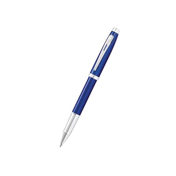 Load image into Gallery viewer, Sheaffer 100 E9339 Rollerball Pen - Glossy Blue Lacquer with Chrome Plated Trims
