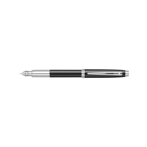 Sheaffer 100 E9317 Fountain Pen - Matte Black with Chrome Plated Trims