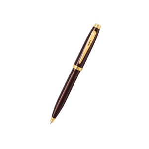 Sheaffer 100 E9370 Ballpoint Pen - Coffee Brown with PVD Gold-tone Trims