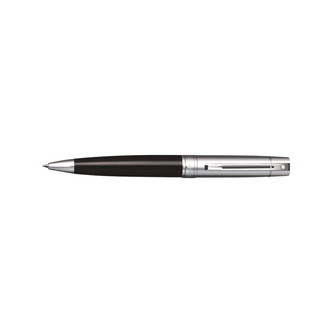 Sheaffer 300 E9314 Glossy Black Barrel and Bright Chrome Cap Ballpoint Pen (WW30)