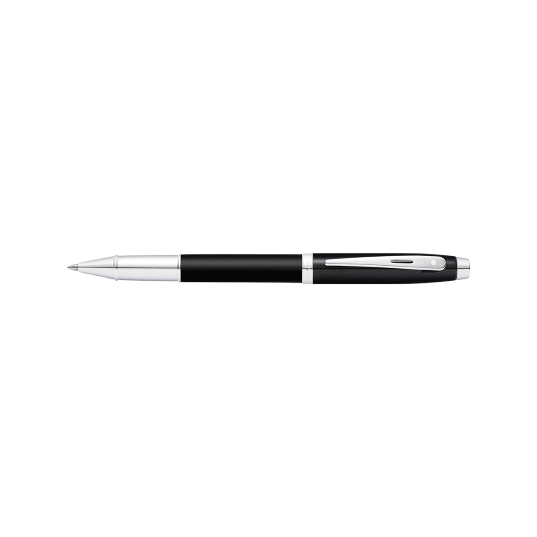 Sheaffer 100 E9317 Matte Black With Chrome Trims Rollerball Pen (WW30) — Sheaffer rollerball pen — fluid gel ink writing instrument, at Cityluxe Singapore