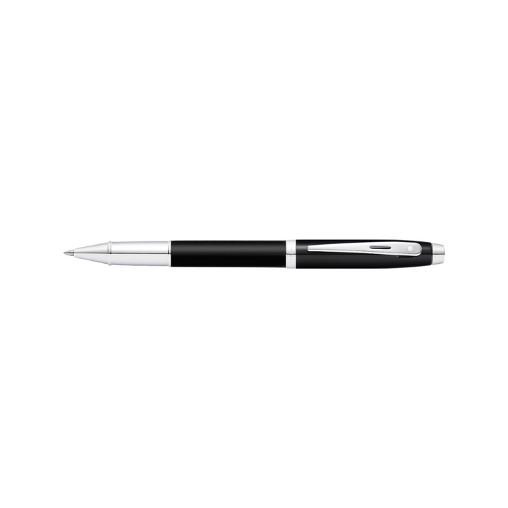 Sheaffer 100 E9317 Matte Black With Chrome Trims Rollerball Pen (WW30) — Sheaffer rollerball pen — fluid gel ink writing instrument, at Cityluxe Singapore