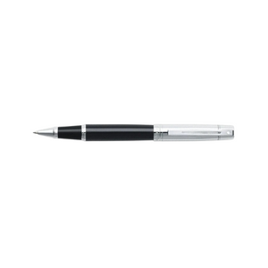 Sheaffer 300 E9314 Rollerball Pen - Glossy Black Barrel and Chrome Cap with Chrome Plated Trims