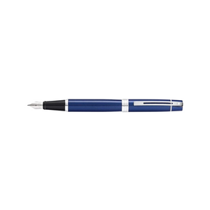 Sheaffer 300 E9341 Fountain Pen - Glossy Blue with Chrome Plated Trims