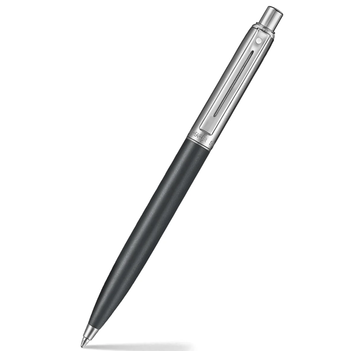 Sheaffer Sentinel Metal 331 Matte Black Barrel and Brished Chrome Cap Ballpoint Pen with Chrome Trims (WW31) — Sheaffer ballpoint pen — reliable smooth-writing everyday pen, at Cityluxe Singapore