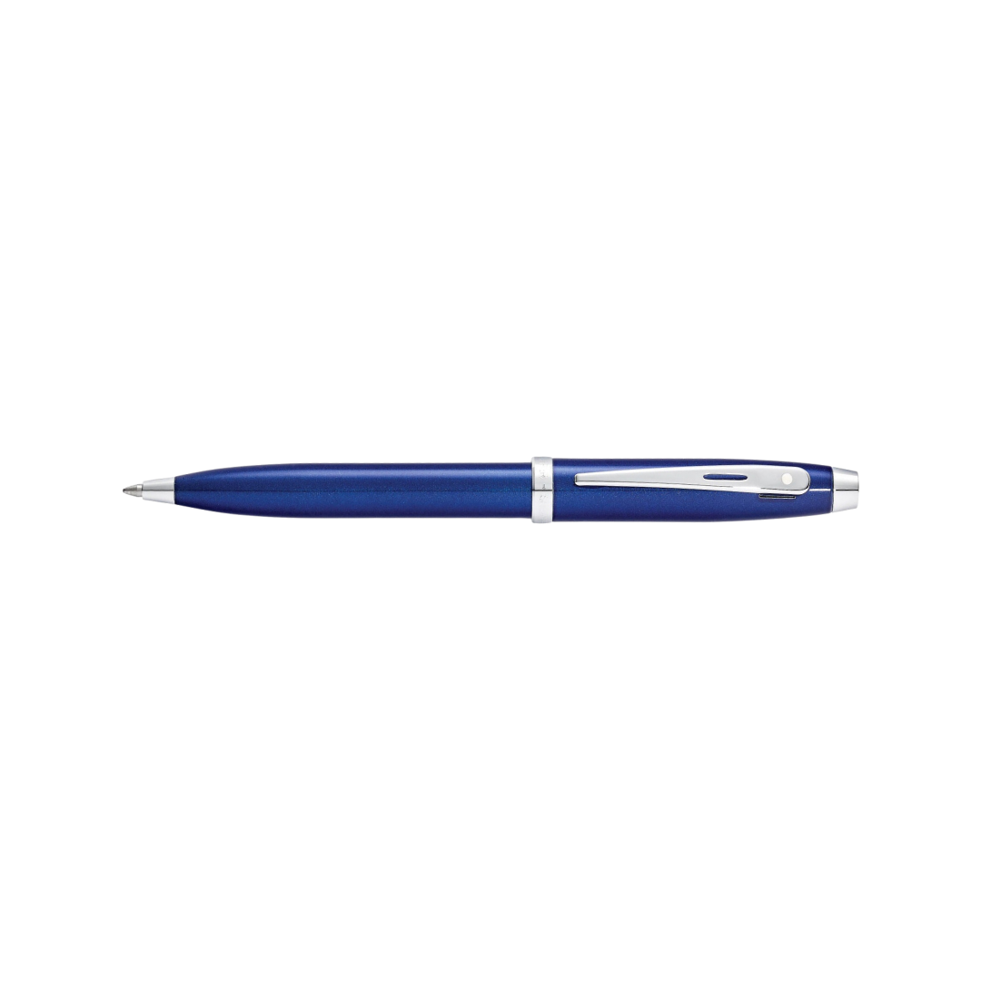 Sheaffer 100 Glossy Blue Lacquer CT Ballpoint Pen &amp; Two Ballpoint Refill with Gift Box