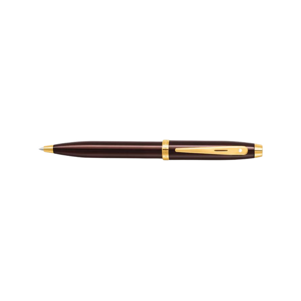 Load image into Gallery viewer, Sheaffer 100 E9370 Ballpoint Pen - Coffee Brown with PVD Gold-tone Trims
