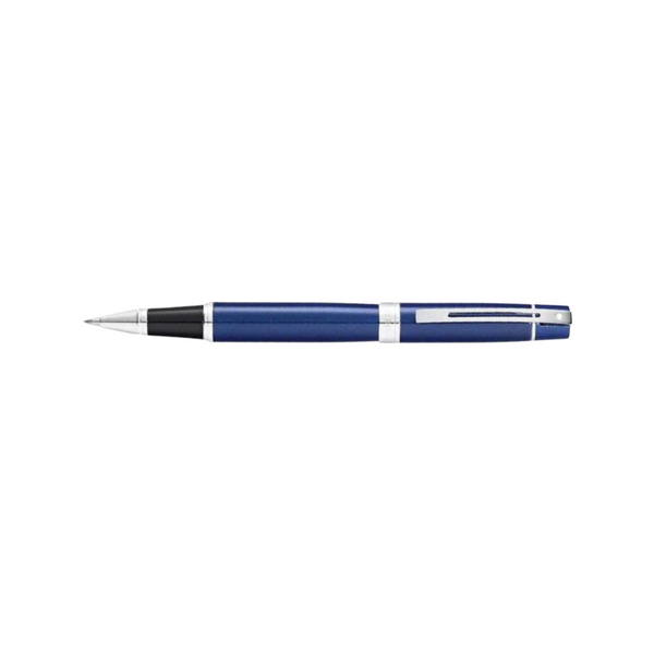 Load image into Gallery viewer, Sheaffer 300 E9341 Rollerball Pen - Glossy Blue with Chrome Plated Trims
