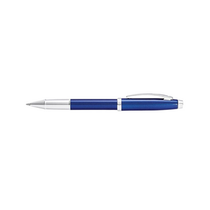 Sheaffer 100 E9339 Rollerball Pen - Glossy Blue Lacquer with Chrome Plated Trims