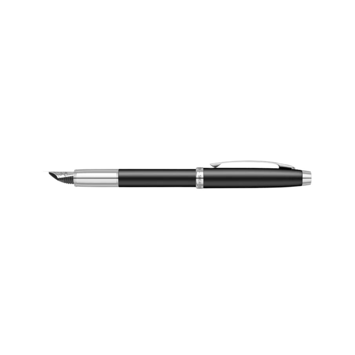 Sheaffer 100 E9317 Matte Black With Chrome Trims Fountain Pen (WW30) — Sheaffer fountain pen — precision nib writing instrument, at Cityluxe Singapore stationery store
