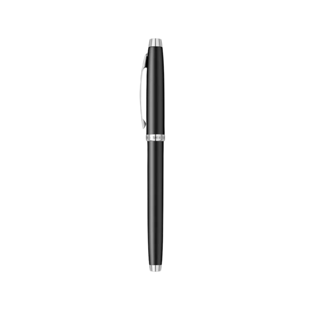 Sheaffer 100 E9317 Matte Black With Chrome Trims Fountain Pen (WW30) — Sheaffer fountain pen — precision nib writing instrument, at Cityluxe Singapore stationery store