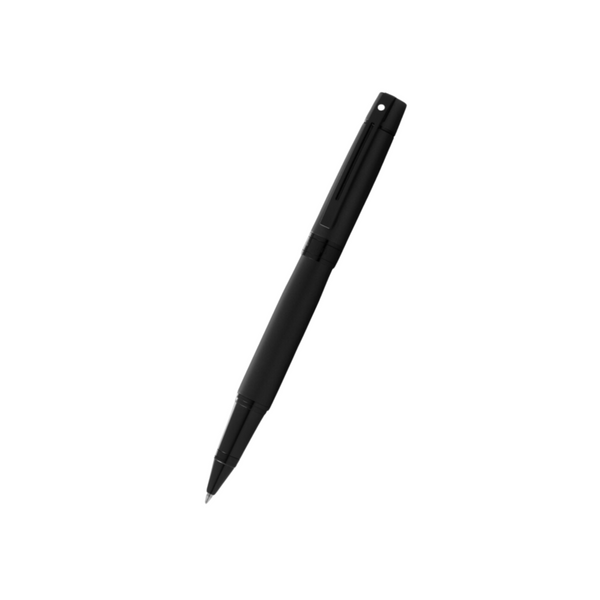 Load image into Gallery viewer, Sheaffer 300 E9343 Rollerball Pen - Matte Black Lacquer with Polished Black Trims
