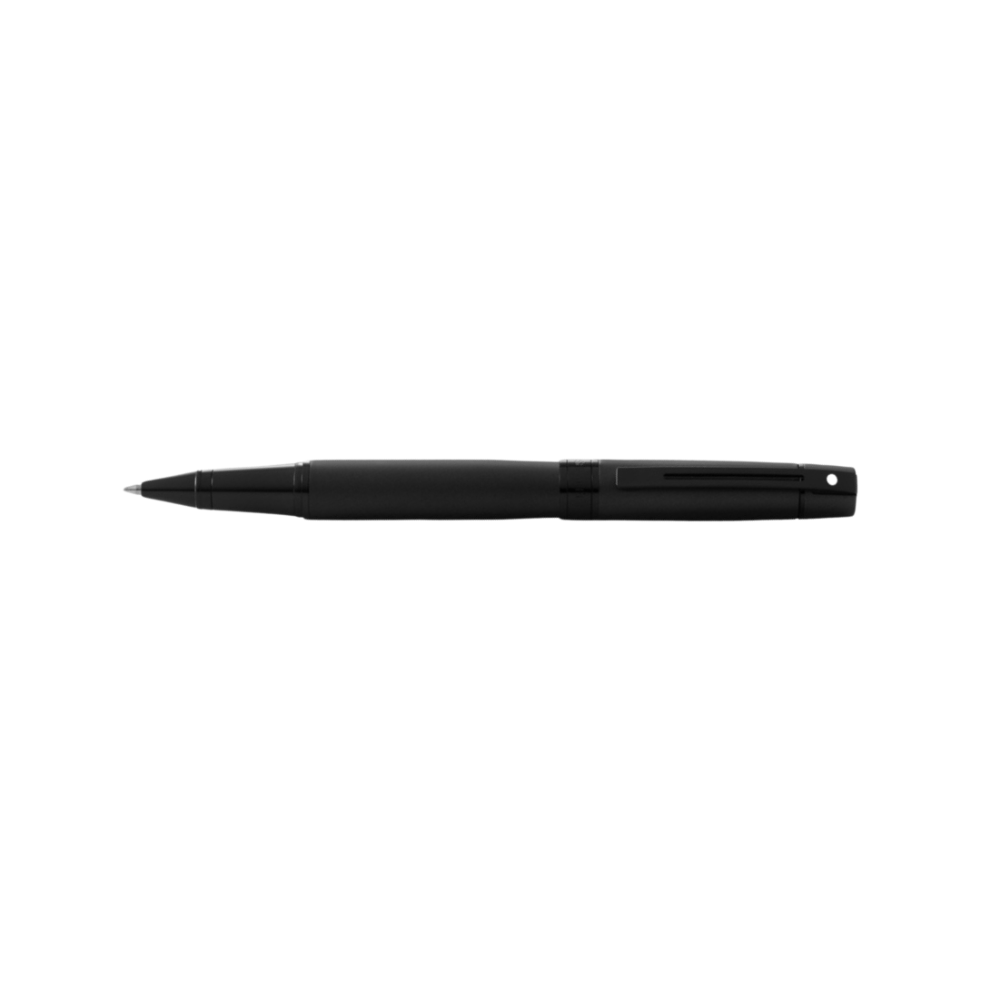 Sheaffer 300 E9343 Matte Black With Black Trims Rollerball Pen (WW30) — Sheaffer rollerball pen — fluid gel ink writing instrument, at Cityluxe Singapore