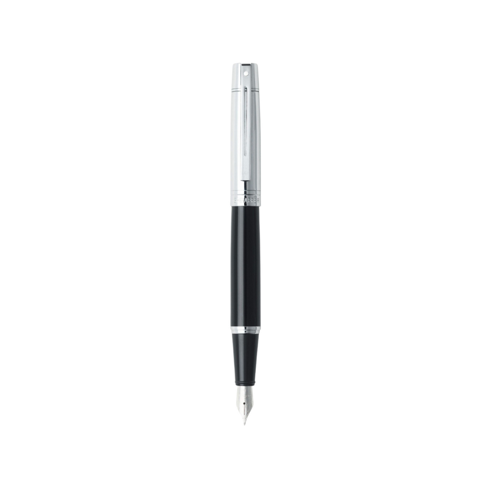 Sheaffer 300 E9314 Glossy Black and Chrome With Chrome Trims Fountain Pen (WW30) — Sheaffer fountain pen — precision nib writing instrument, at Cityluxe Singapore stationery store