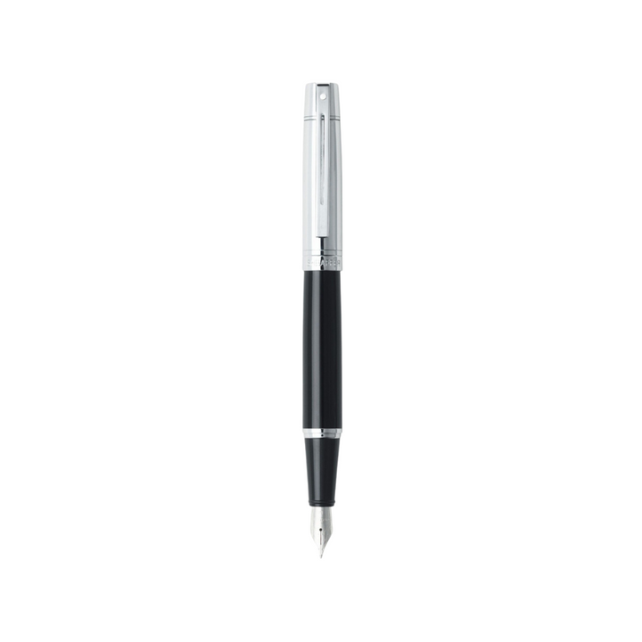 Sheaffer 300 E9314 Glossy Black and Chrome With Chrome Trims Fountain Pen (WW30) — Sheaffer fountain pen — precision nib writing instrument, at Cityluxe Singapore stationery store