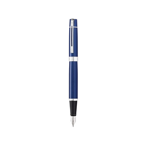 Sheaffer 300 E9341 Fountain Pen - Glossy Blue with Chrome Plated Trims