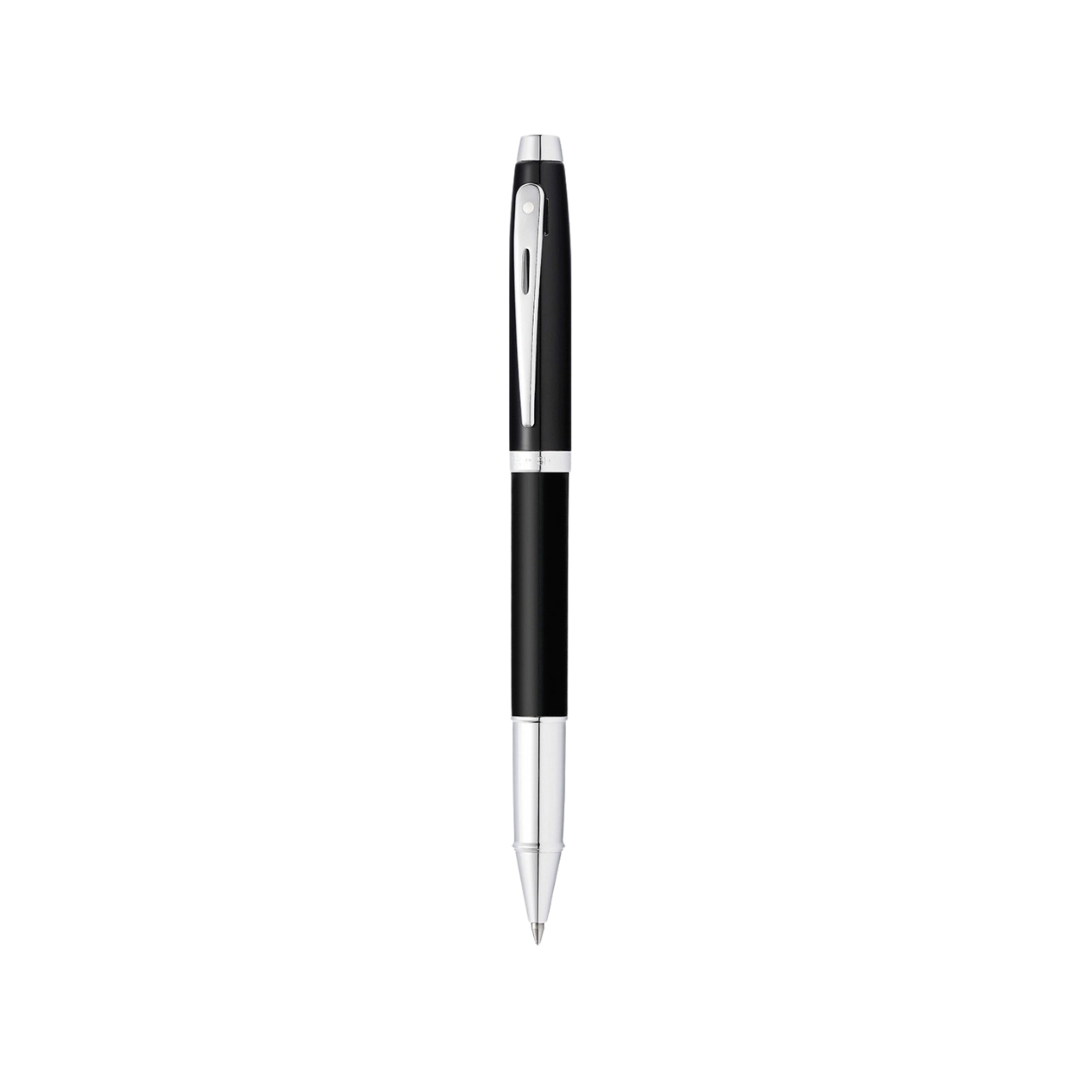 Sheaffer 100 E9317 Matte Black With Chrome Trims Rollerball Pen (WW30) — Sheaffer rollerball pen — fluid gel ink writing instrument, at Cityluxe Singapore