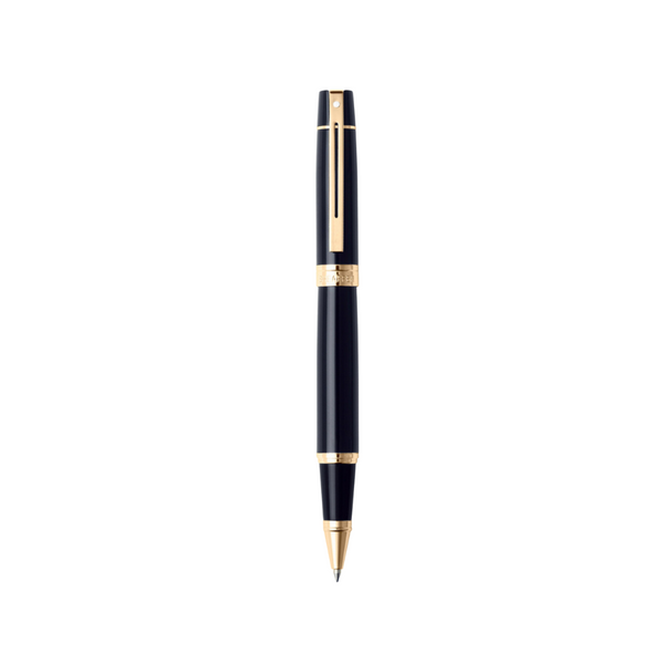 이미지를 갤러리 뷰어에 로드 , Sheaffer 300 E9325 Rollerball Pen - Glossy Black with Gold-tone Trims
