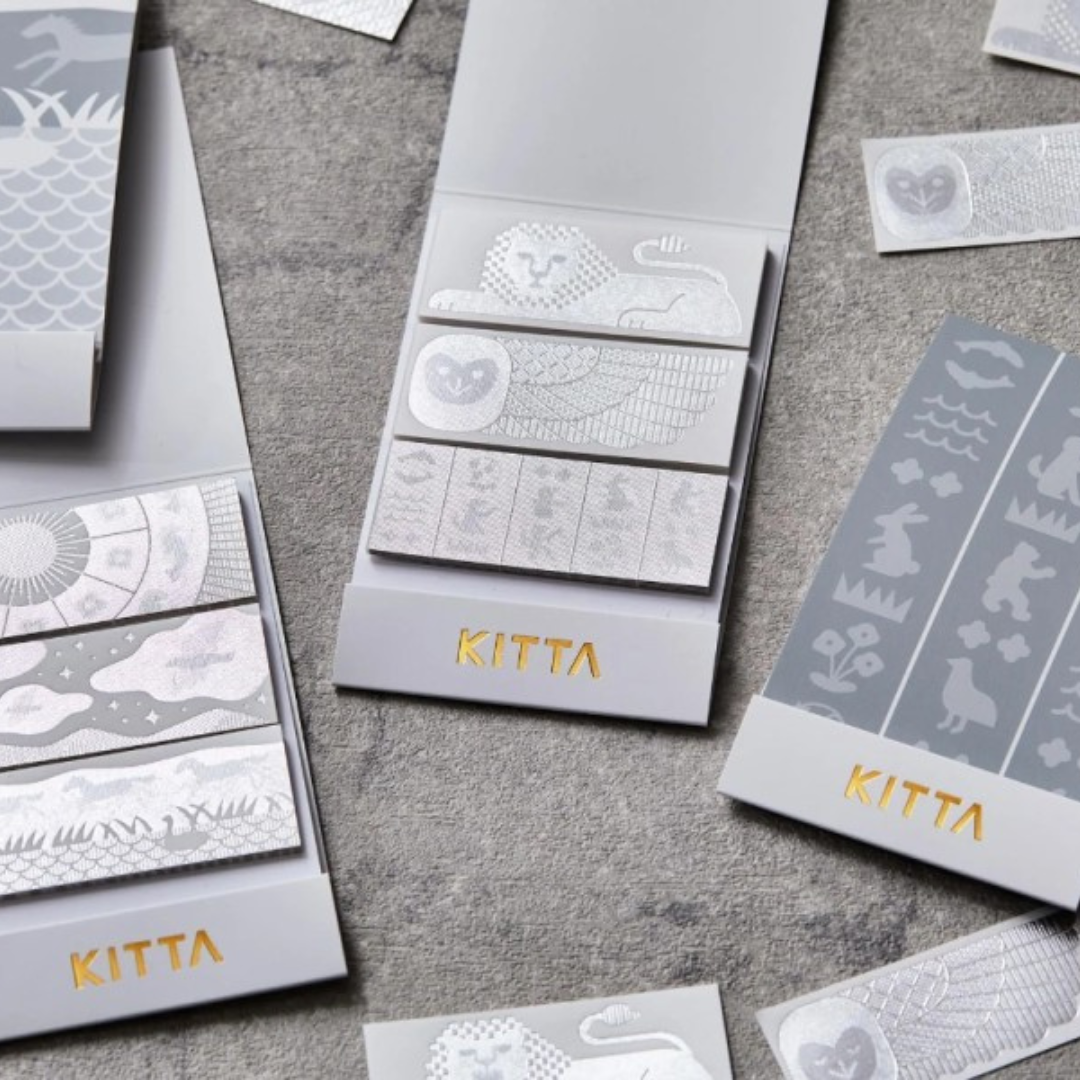 KITTA Special Foil-Type Changing Design Sticker in Shizen — KITTA decorative sticker — for journaling planners and scrapbooking, at Cityluxe Singapore