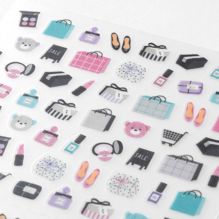 Midori Sticker (1 Sheet) in Shopping — Midori decorative sticker — for journaling, planners and scrapbooking, at Cityluxe Singapore