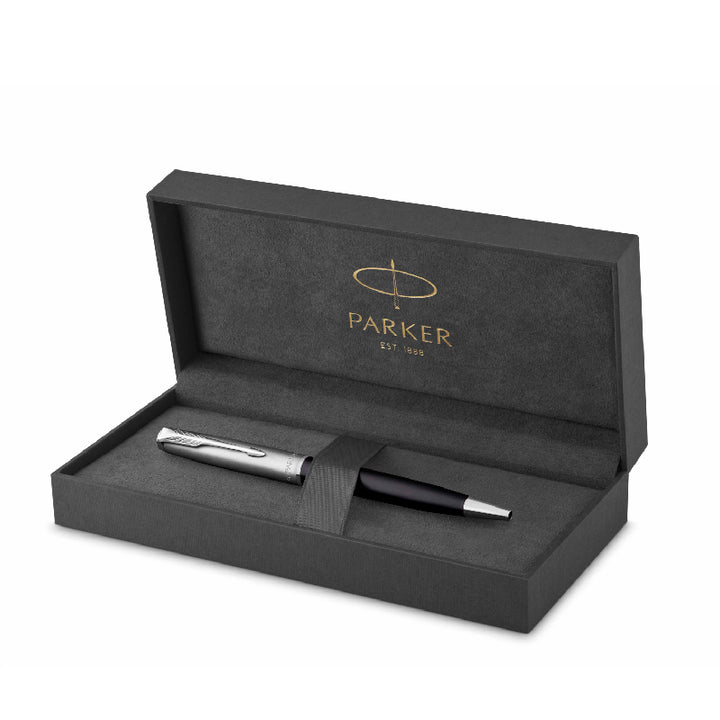 Parker Sonnet Essential SB CT Ballpoint Pen Black — Parker ballpoint pen — reliable smooth-writing everyday pen, at Cityluxe Singapore