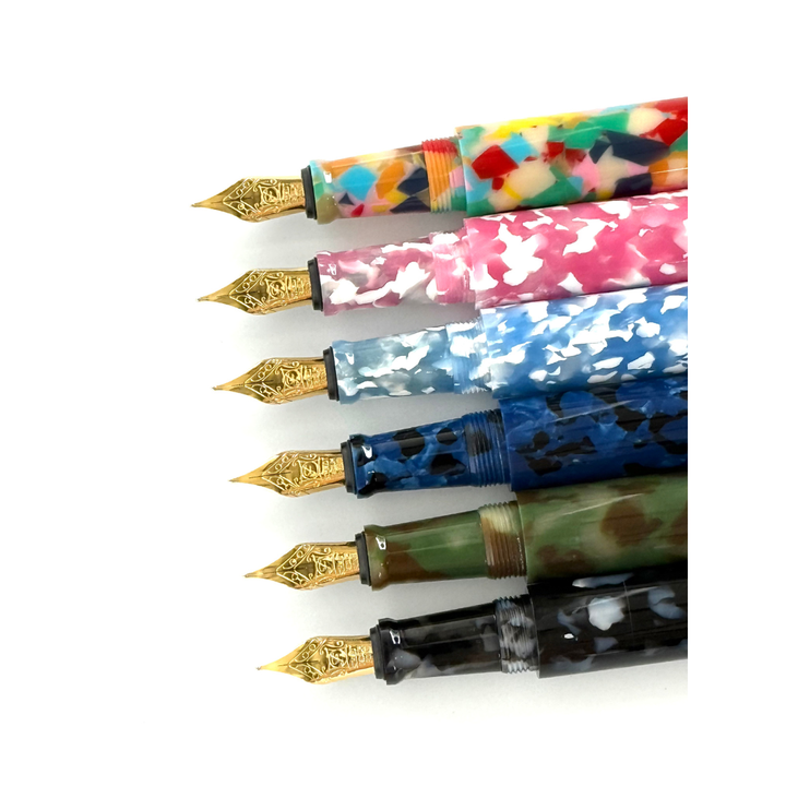 Onishi Hand Made POCKET Fountain Pen (NEW!) - Black — barrel detail