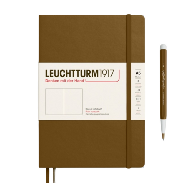 Leuchtturm1917 A5 Medium Hardcover Notebook - Plain / Spice Brown