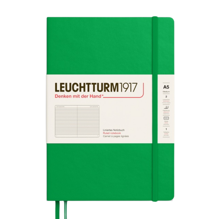 Leuchtturm1917 A5 Medium Hardcover Notebook - Ruled / Spring Leaf