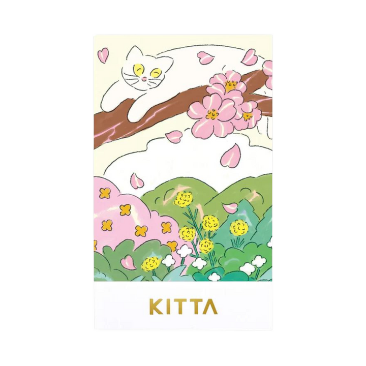 KITTA Compact Masking Tape Sticker in Spring Wind — KITTA decorative sticker — for journaling, planners and scrapbooking, at Cityluxe Singapore