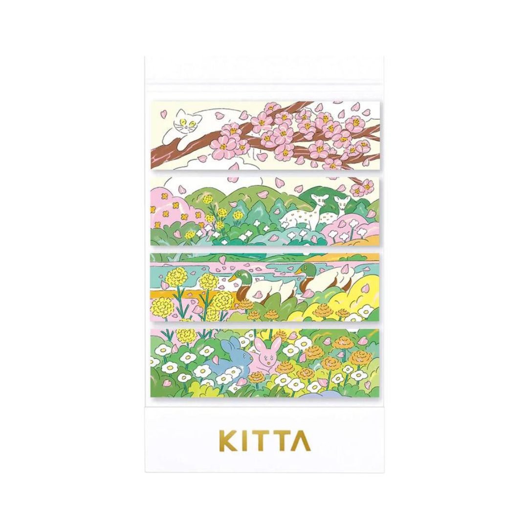 KITTA Compact Masking Tape Sticker in Spring Wind — KITTA decorative sticker — for journaling, planners and scrapbooking, at Cityluxe Singapore