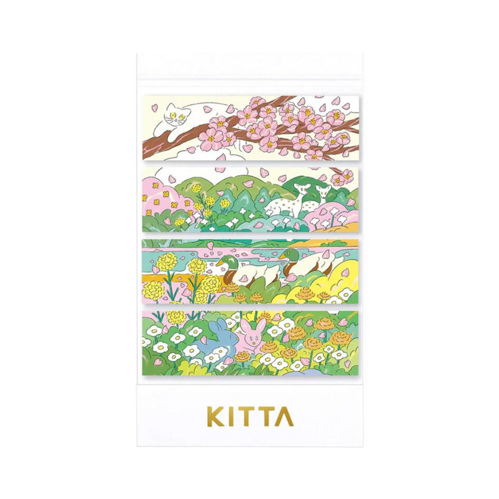 KITTA Compact Masking Tape Sticker in Spring Wind — KITTA decorative sticker — for journaling, planners and scrapbooking, at Cityluxe Singapore