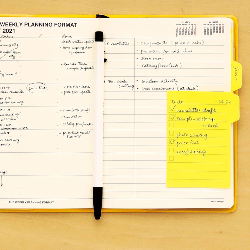 Hightide Sticky Tab Yellow — with packaging