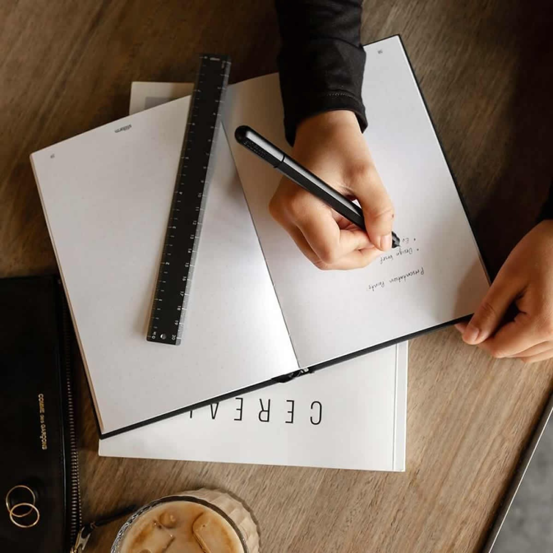 Stilform ARC Gel Pen – Warp Black Aluminum — with packaging