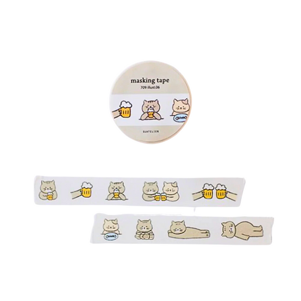 Suatelier Masking Tape - illust.06 — roll front