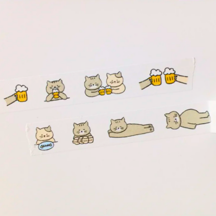 Suatelier Masking Tape in illust.06 — Suatelier washi tape — decorative Japanese paper tape for journaling and craft, at Cityluxe Singapore