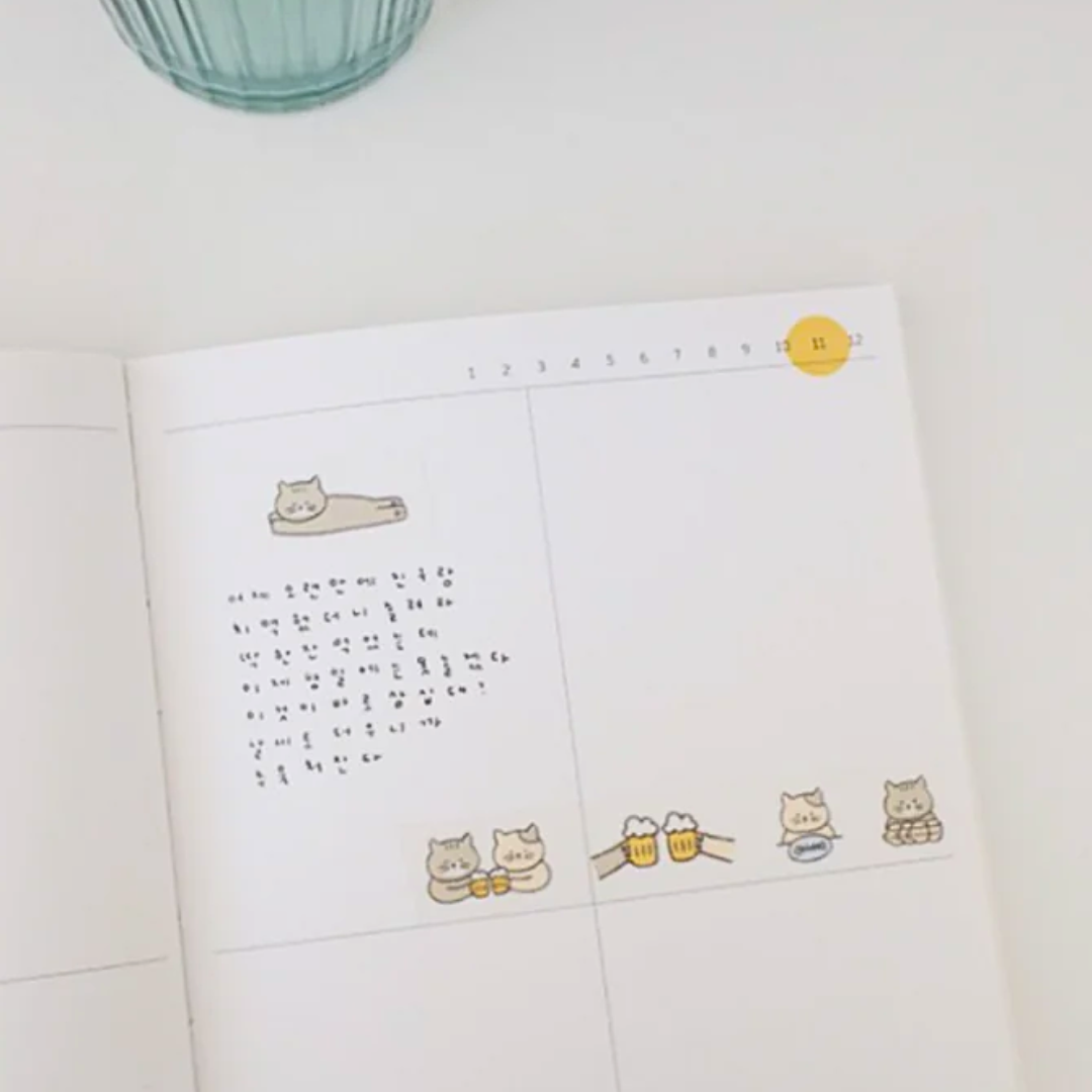 Suatelier Masking Tape in illust.06 — Suatelier washi tape — decorative Japanese paper tape for journaling and craft, at Cityluxe Singapore