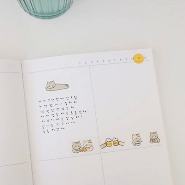 Suatelier Masking Tape in illust.06 — Suatelier washi tape — decorative Japanese paper tape for journaling and craft, at Cityluxe Singapore