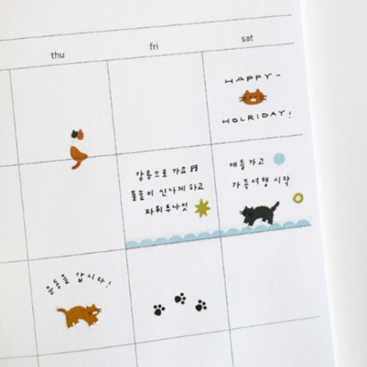 Suatelier Daily Deco Sticker - Deco Cats — close-up