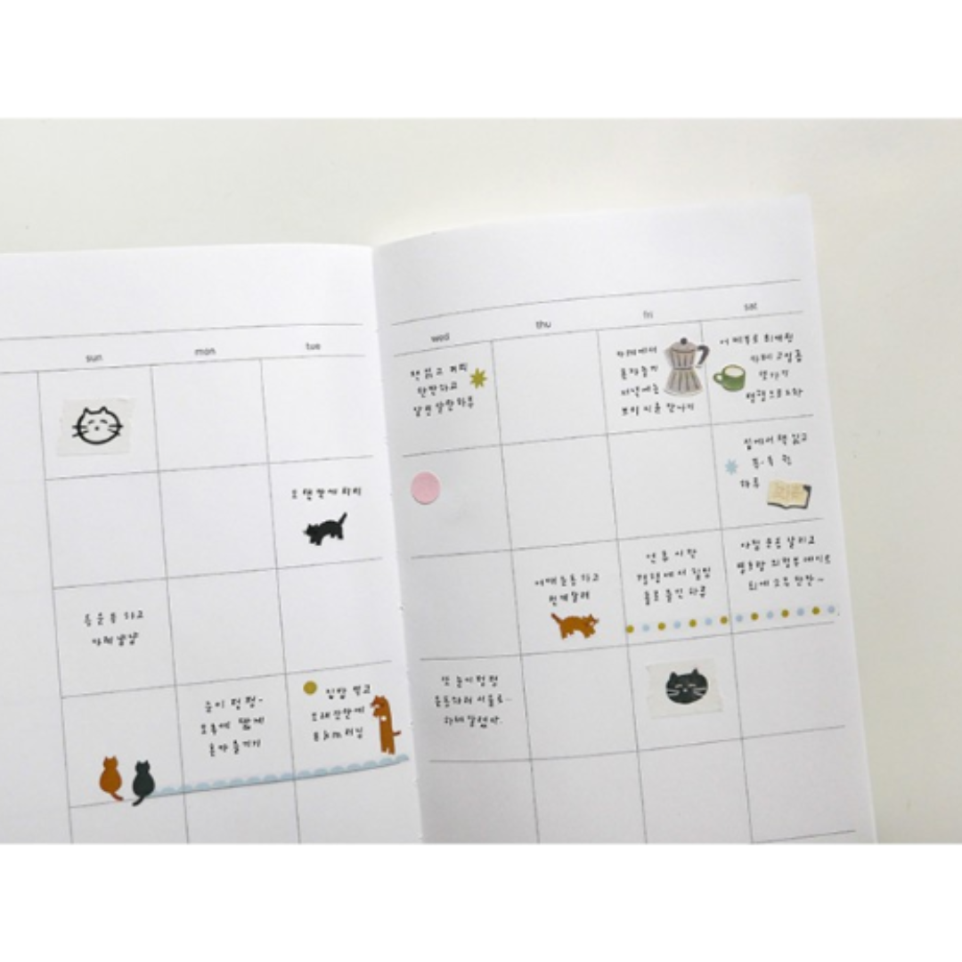 Suatelier Daily Deco Sticker - Deco Cats — flat lay