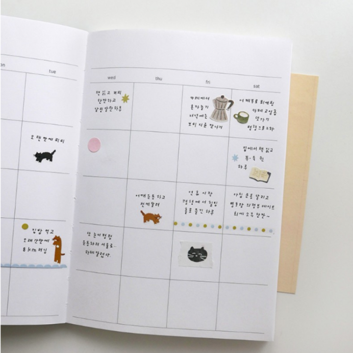 Suatelier Daily Deco Sticker - Deco Cats — flat lay