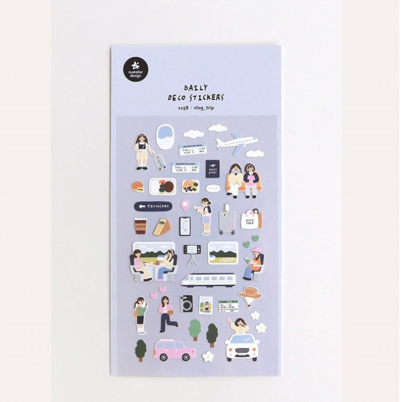 Suatelier Daily Deco Sticker - Vlog Trip