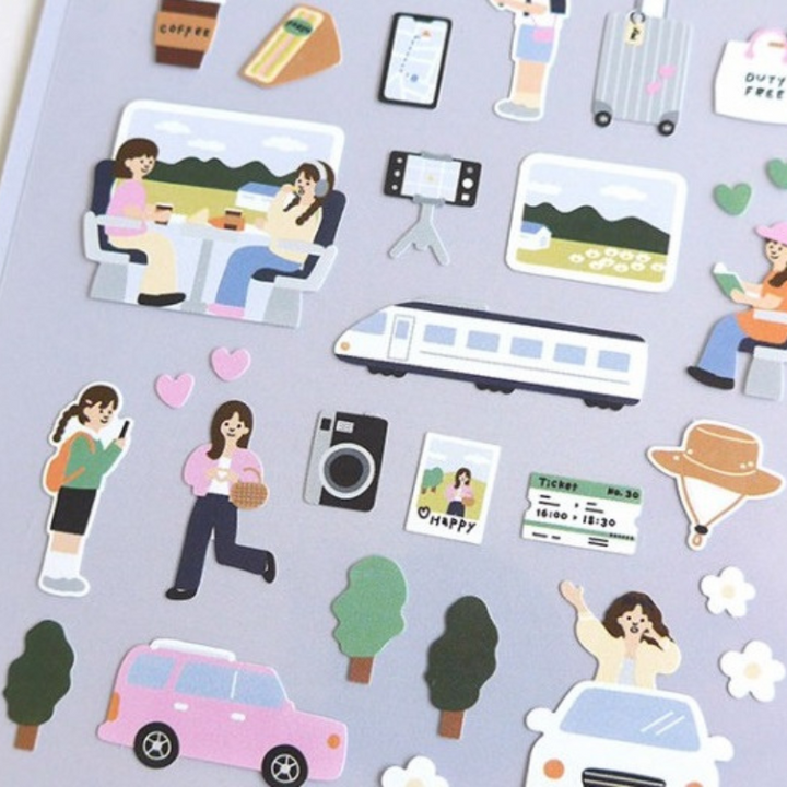 Suatelier Daily Deco Sticker - Vlog Trip