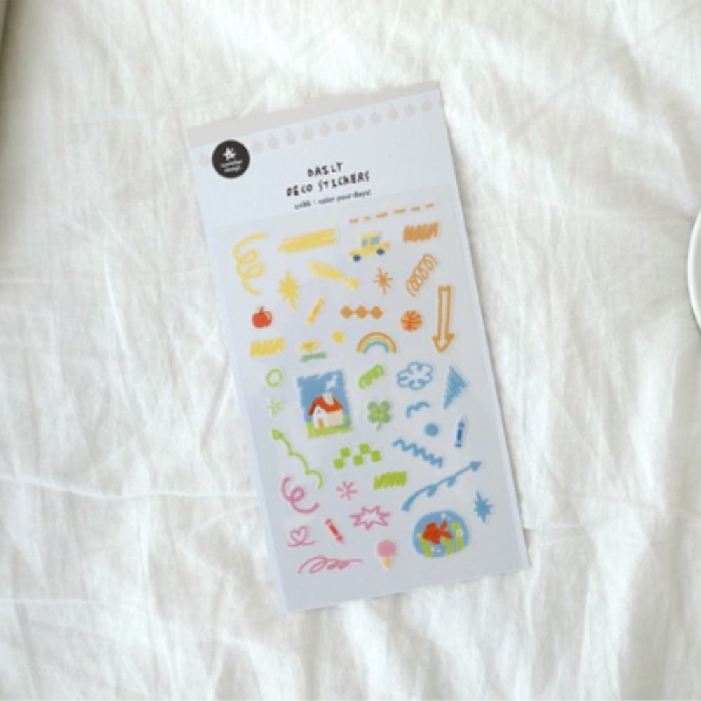 Suatelier Daily Deco Sticker in color your days! — Suatelier decorative sticker — for journaling, planners and scrapbooking, at Cityluxe Singapore