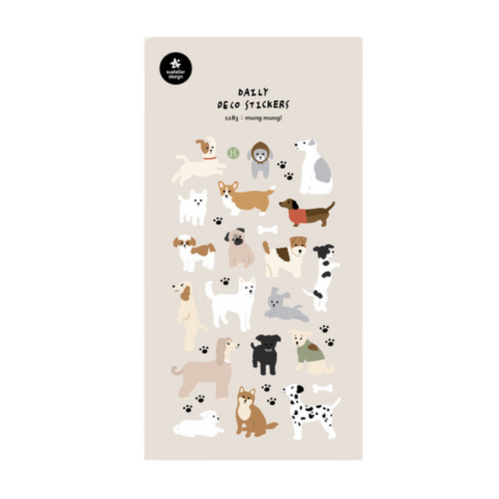 Suatelier Daily Deco Sticker in mung mung! — Suatelier decorative sticker — for journaling, planners and scrapbooking, at Cityluxe Singapore