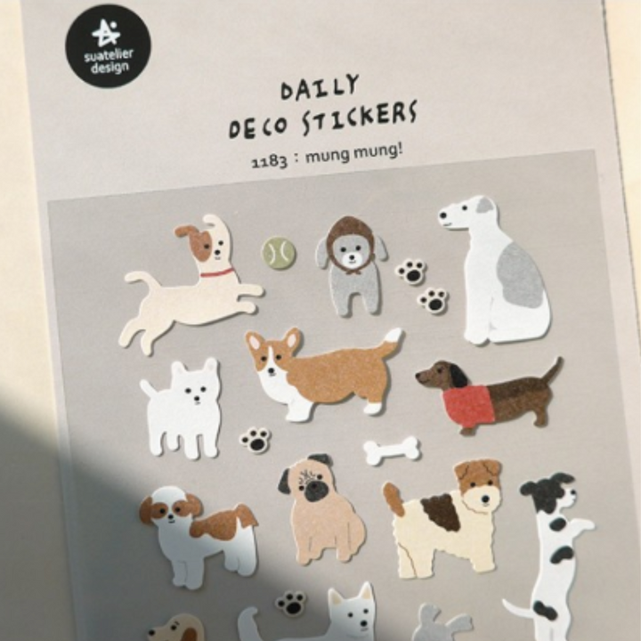 Suatelier Daily Deco Sticker in mung mung! — Suatelier decorative sticker — for journaling, planners and scrapbooking, at Cityluxe Singapore