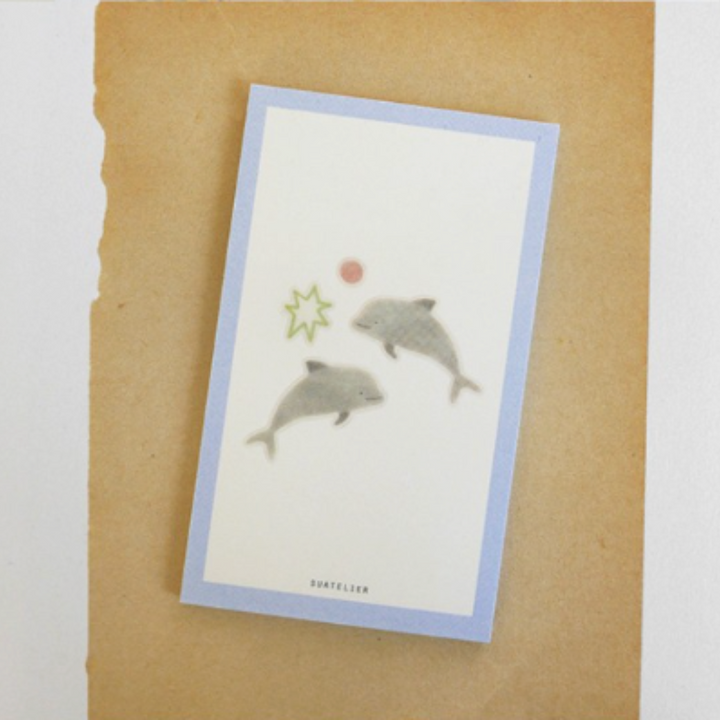 Suatelier Daily Deco Stickers in aqua aqua — Suatelier decorative sticker — for journaling, planners and scrapbooking, at Cityluxe Singapore