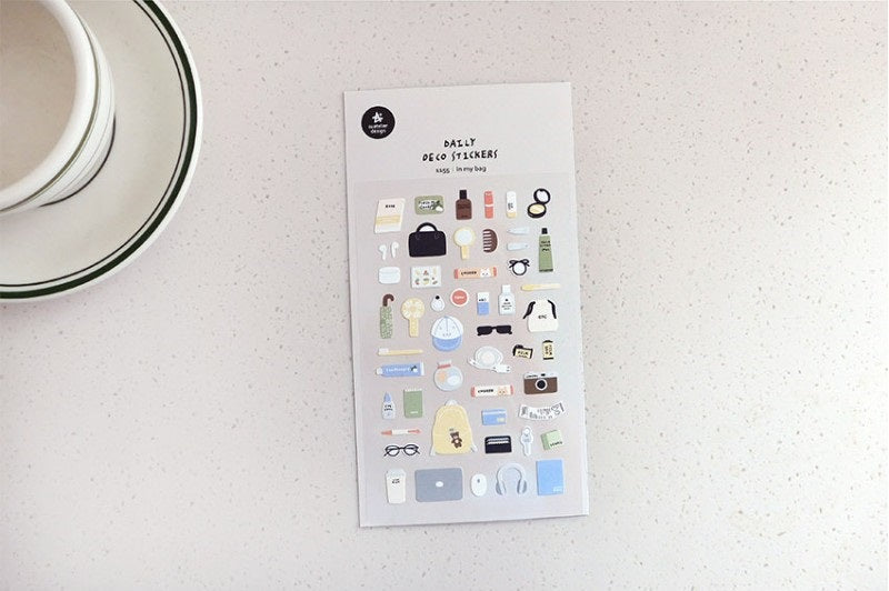 Suatelier Daily Deco Stickers in Sticker In My Bag — Suatelier decorative sticker — for journaling, planners and scrapbooking, at Cityluxe Singapore