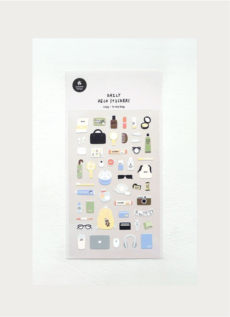 Suatelier Daily Deco Stickers in Sticker In My Bag — Suatelier decorative sticker — for journaling, planners and scrapbooking, at Cityluxe Singapore