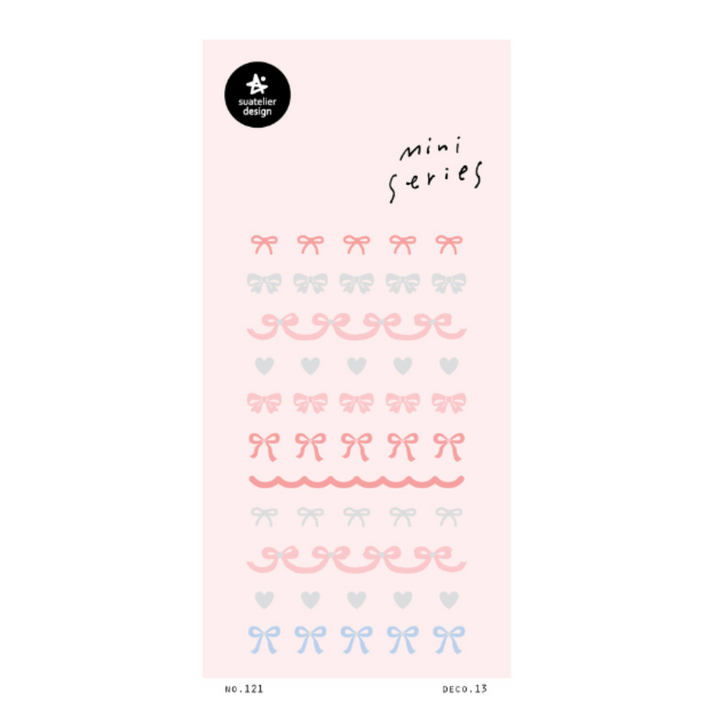 Suatelier Mini Series Sticker in Deco.13 Ribbon — Suatelier decorative sticker — for journaling, planners and scrapbooking, at Cityluxe Singapore